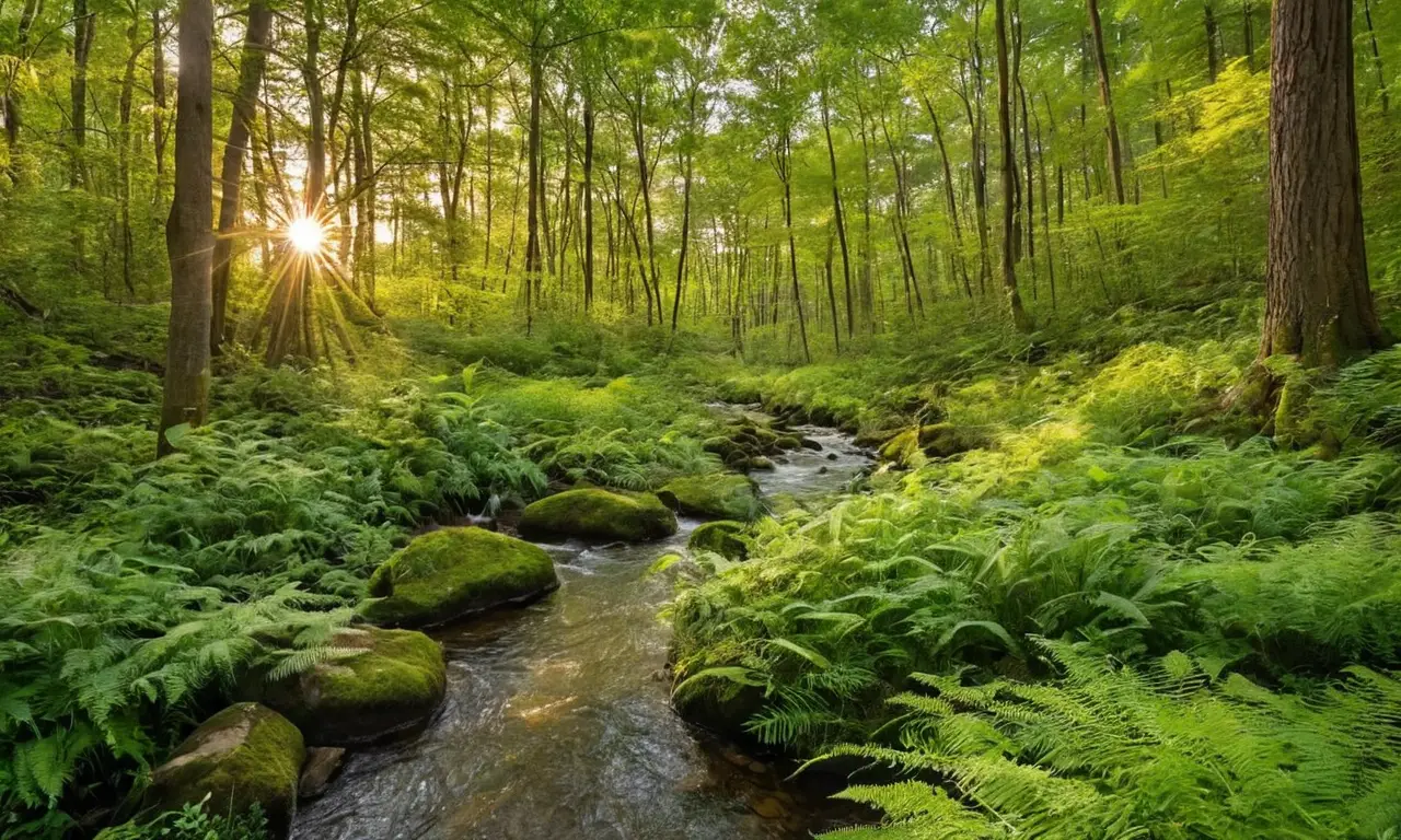 Bosque vibrante y sereno invita a la contemplación