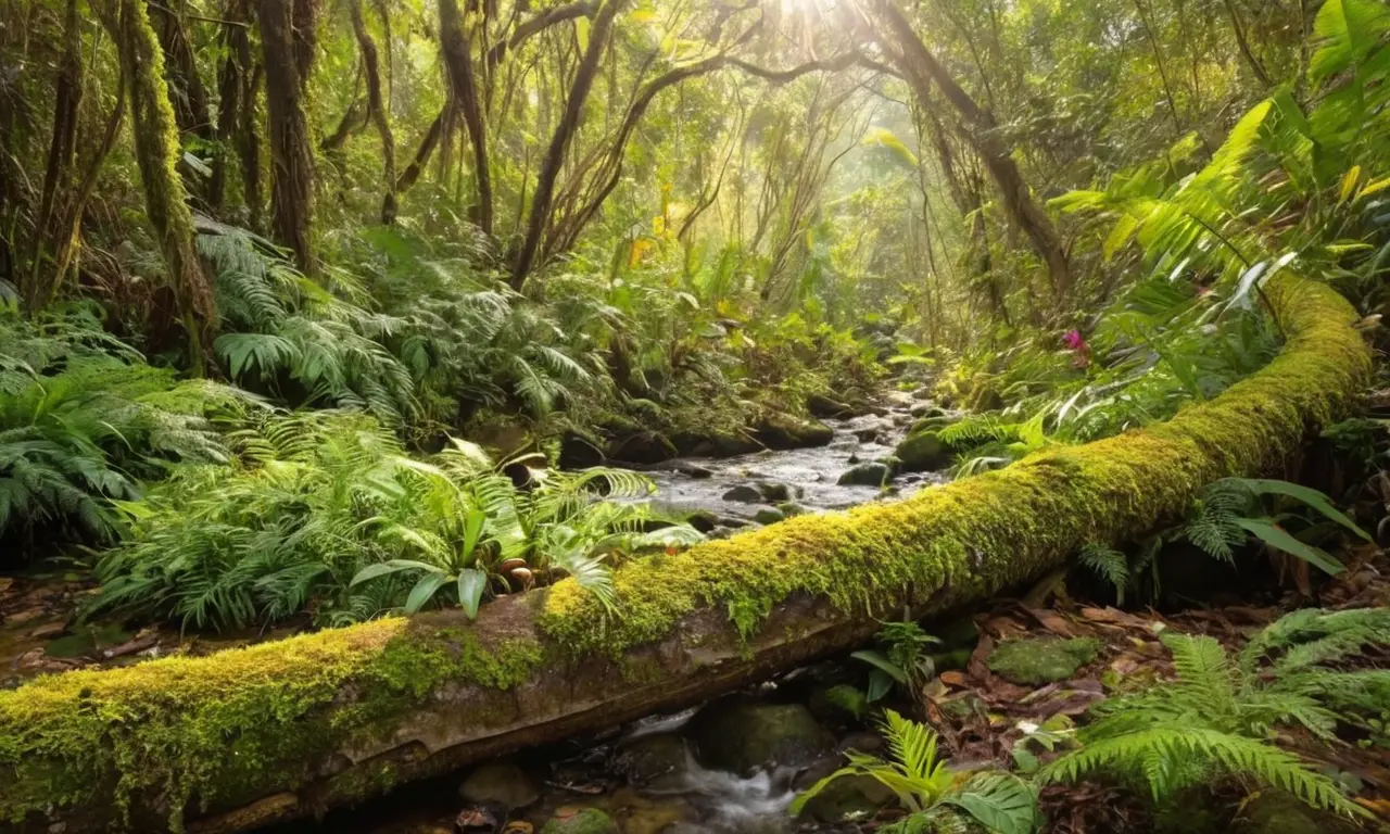 Biodiversidad vibrante en un ecosistema tropical