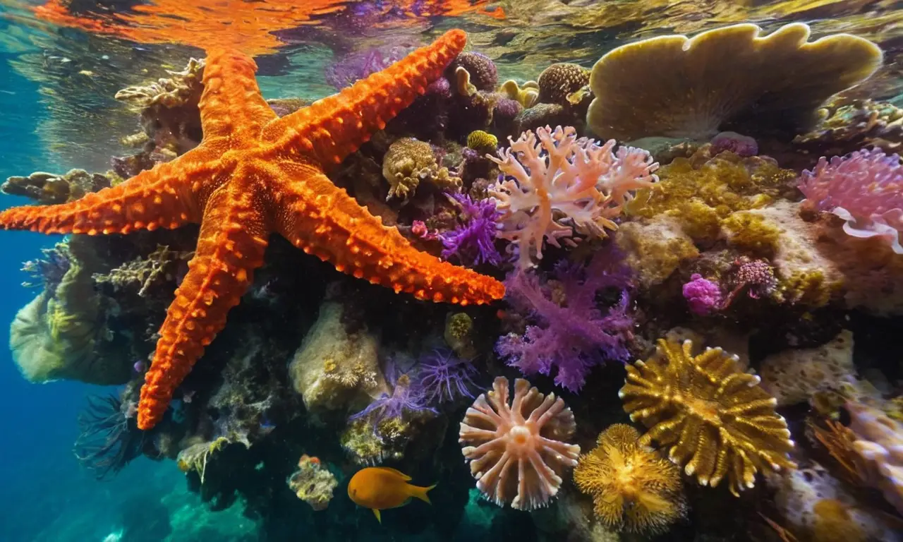 Escena vibrante de arrecife de coral