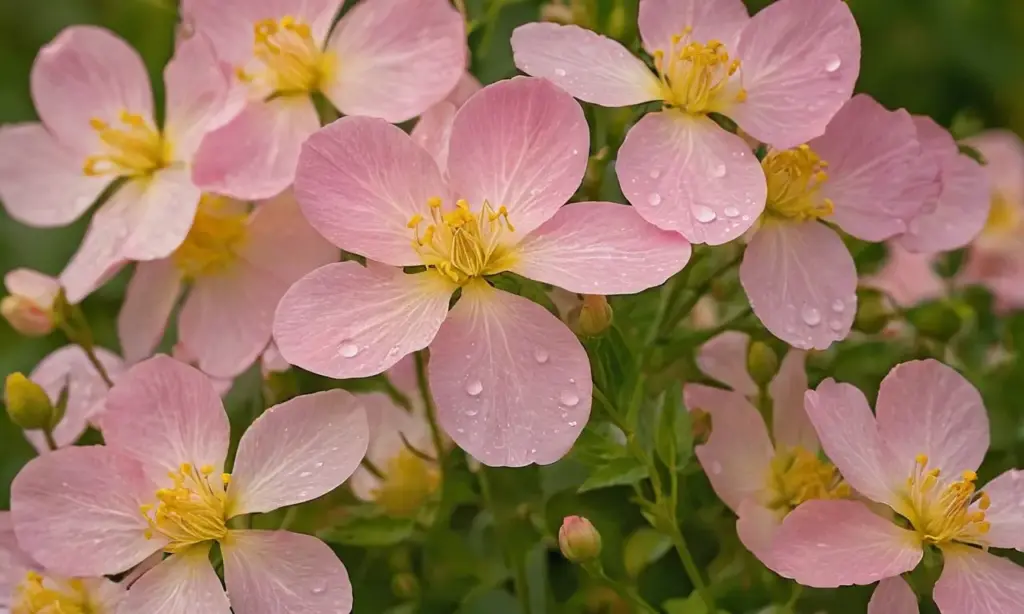 Flores vibrantes brillan en un entorno natural
