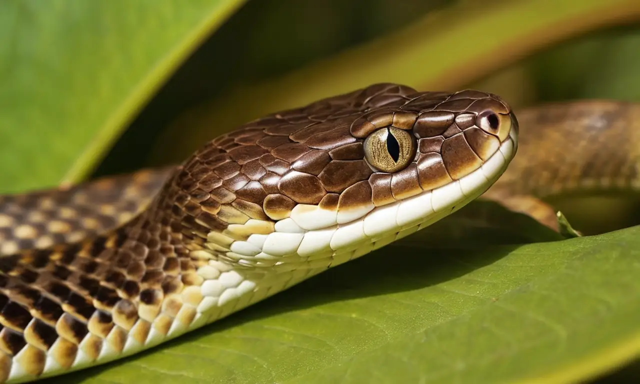 Primer plano realista de una cabeza de serpiente