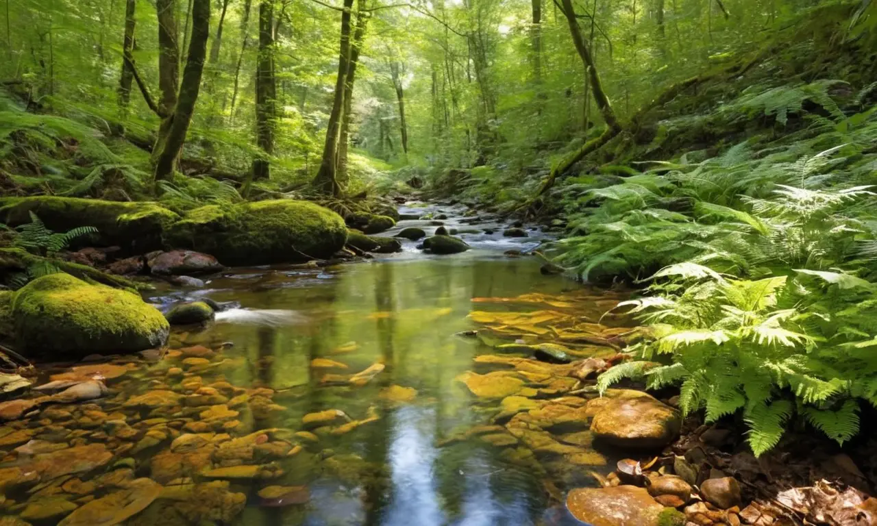Escena forestal vibrante llena de vida
